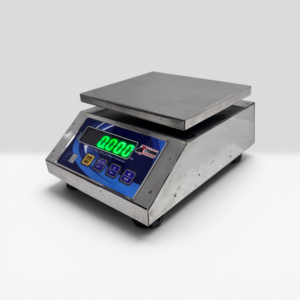 10 kg Electronic Weighing Scale (Table Top ) | 140 x 160 mm Stainless Steel Full Body | 1 g High Accuracy | Dual Display | Rechargeable Battery | Grocery, Retail & Industrial Counter Scale