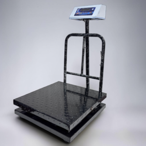 300 kg Electronic Platform Weighing Scale | 20g Accuracy | 500x500 mm (20x20 Inch) Mild Steel Platform | Heavy Duty MS Body | Rechargeable Digital Industrial Weighing Machine (Black)