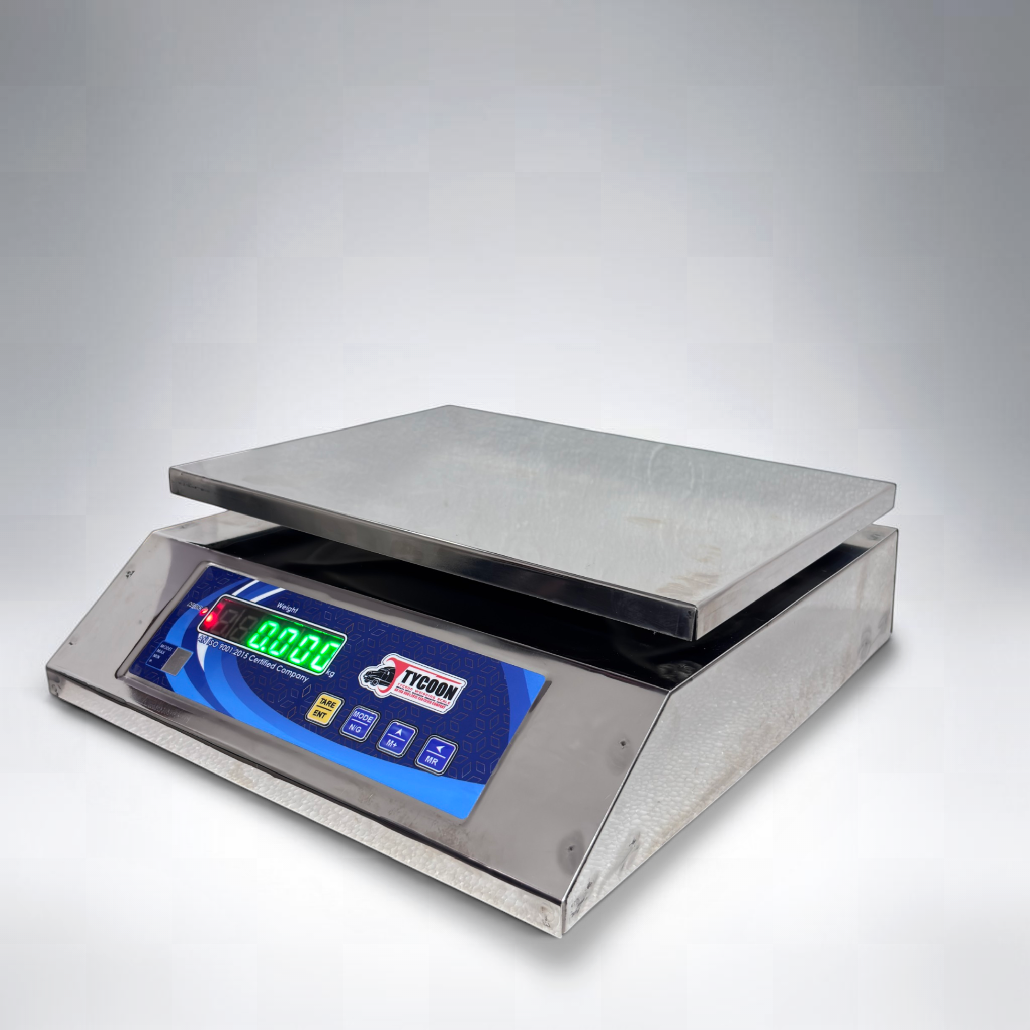 30 kg Electronic Table Top Weighing Scale | Stainless Steel Body | 250 x 300 mm SS Platter | 1 g Accuracy | Dual Display | Rechargeable Battery